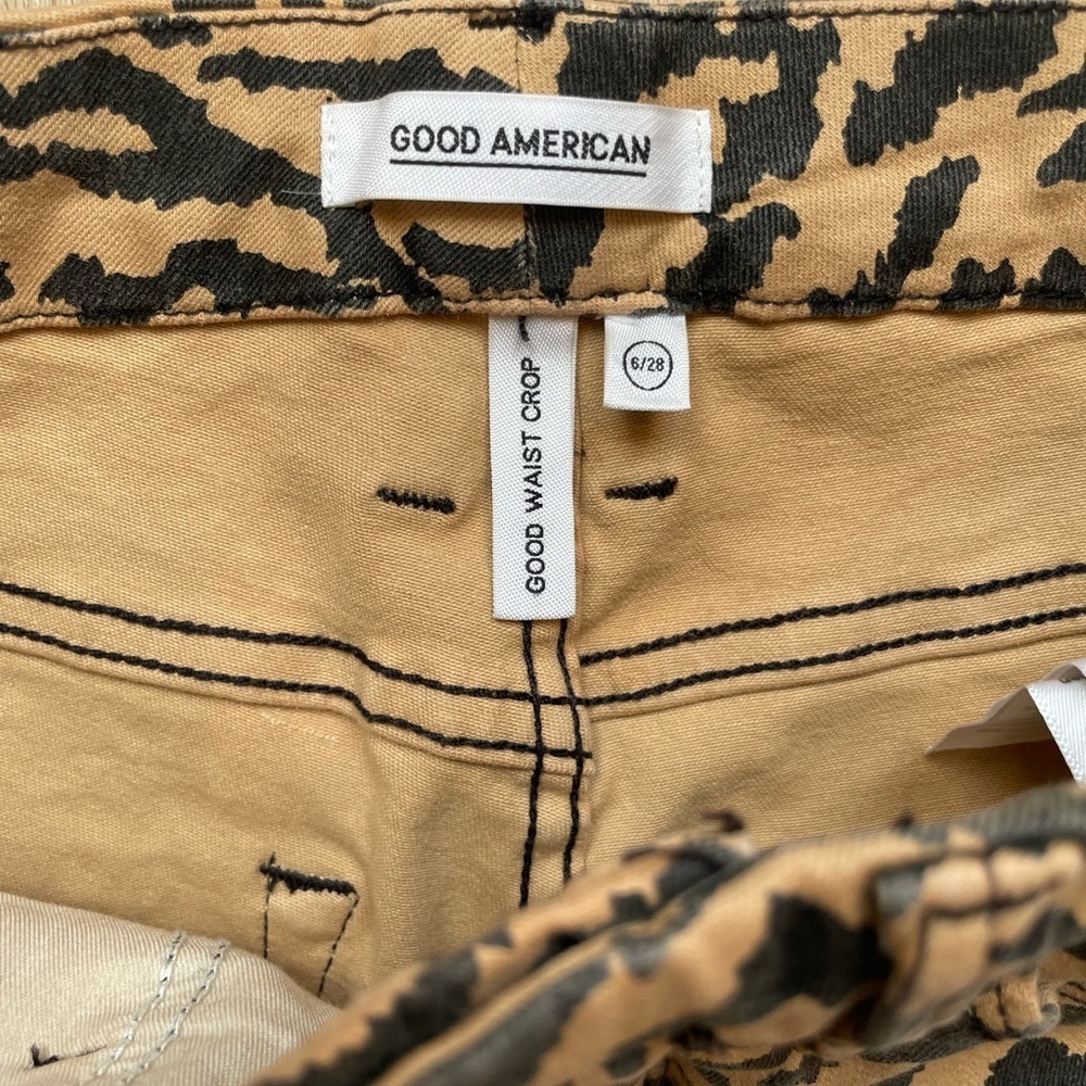 Good American Good Waist Crop Tiger Jeans — image 2 of 4